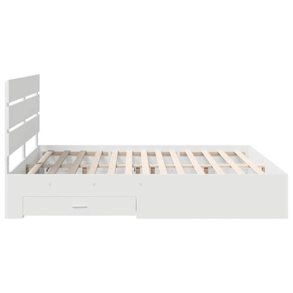 vidaXL Bed Frame with Drawer White 180 x 200 cm Engineered Wood