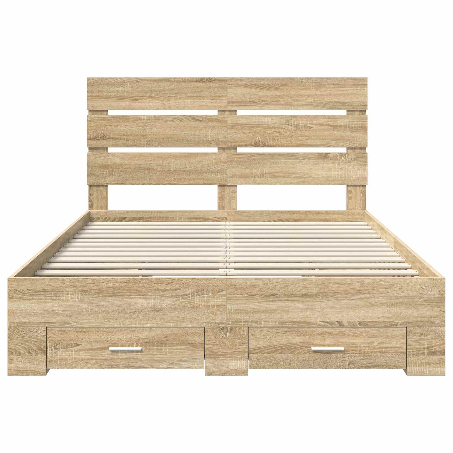 vidaXL Bed Frame with Drawer Sonoma Oak 150 x 200 cm Engineered Wood
