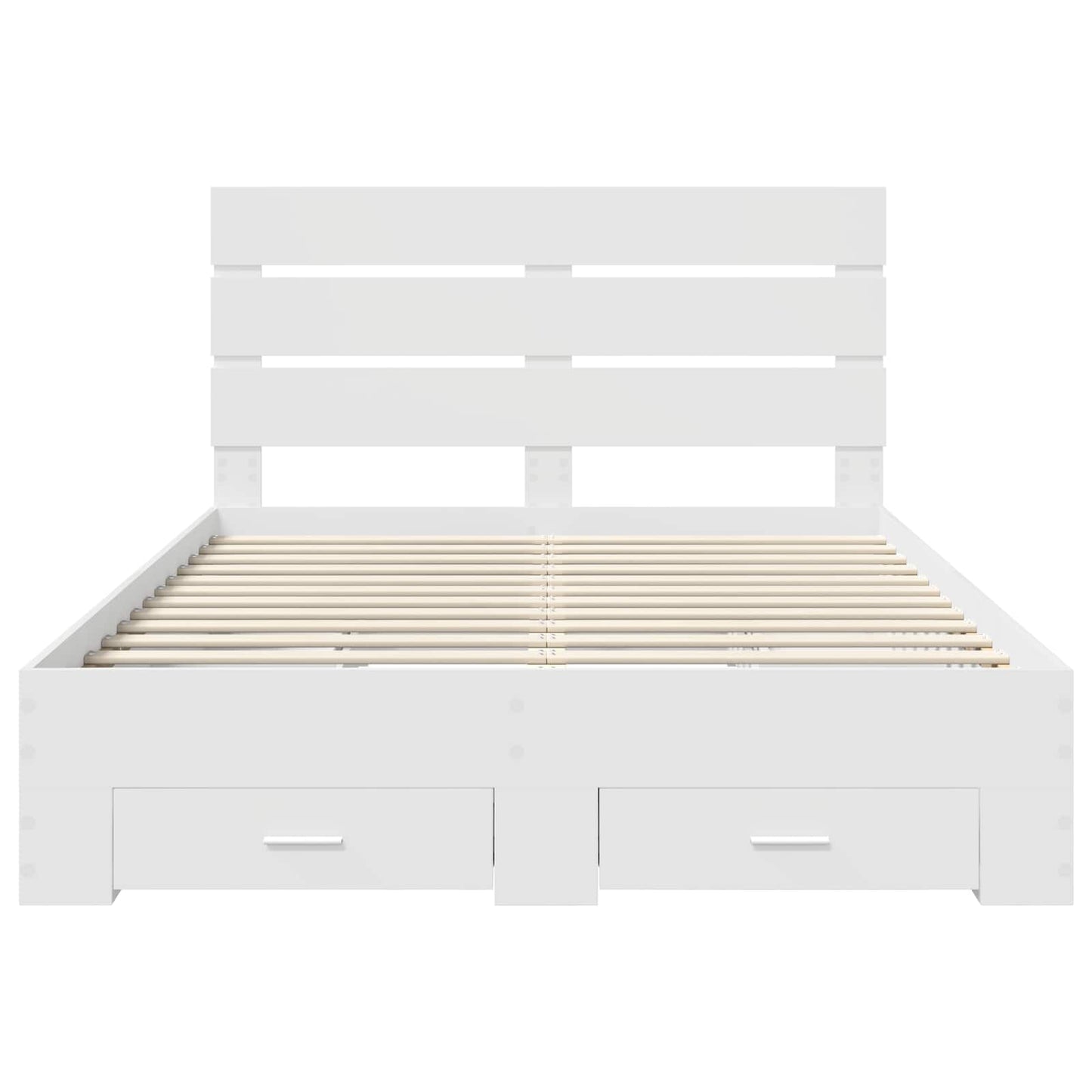 vidaXL Bed Frame with Drawer White 140 x 200 cm Engineered Wood