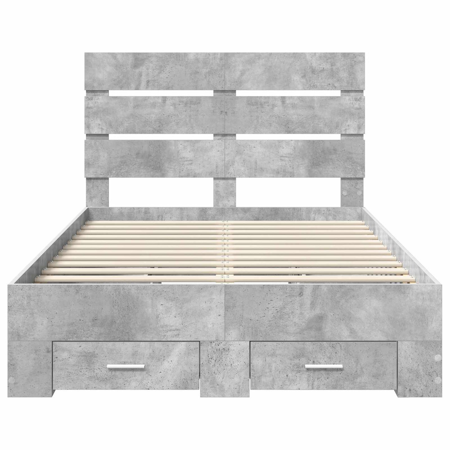vidaXL Bed Frame Concrete Grey 120 x 200 cm Engineered Wood