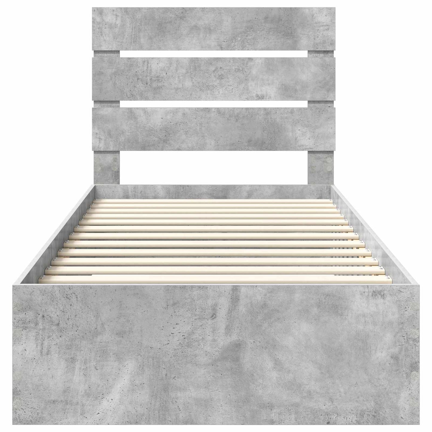 vidaXL Bed Frame with Drawer Concrete Grey 90 x 190 cm Engineered Wood