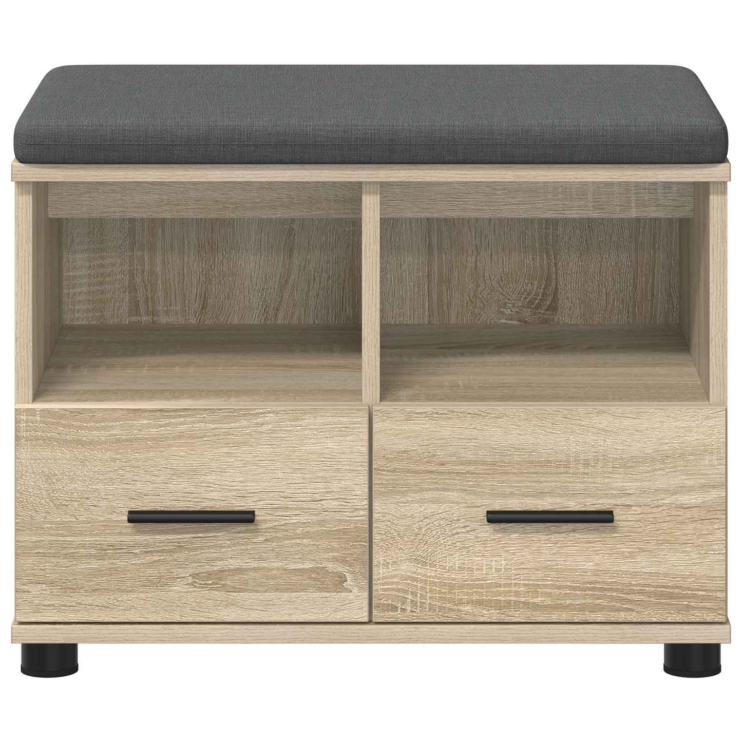 vidaXL Hall Bench with Cushion with Drawer Sonoma Oak 60 x 38 x 46 cm