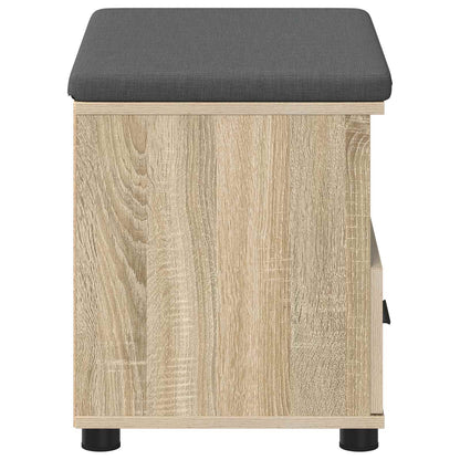 vidaXL Hall Bench with Cushion with Drawer Sonoma Oak 60 x 38 x 46 cm