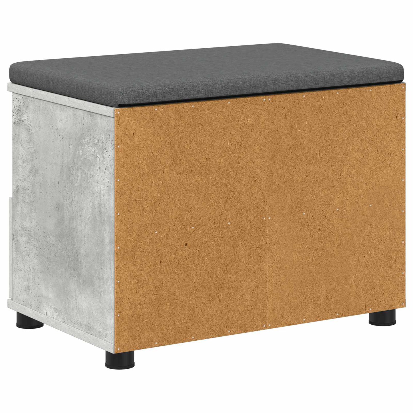 vidaXL Hall Bench with Cushion Concrete Grey 60 x 38 x 46 cm