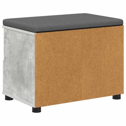 vidaXL Hall Bench with Cushion Concrete Grey 60 x 38 x 46 cm