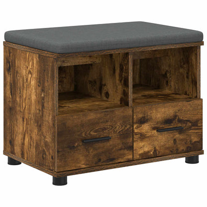 vidaXL Hall Bench Smoked Oak 60 x 38 x 46 cm