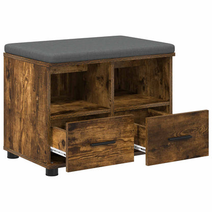 vidaXL Hall Bench Smoked Oak 60 x 38 x 46 cm