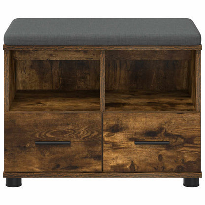 vidaXL Hall Bench Smoked Oak 60 x 38 x 46 cm