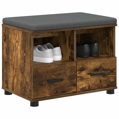 vidaXL Hall Bench Smoked Oak 60 x 38 x 46 cm