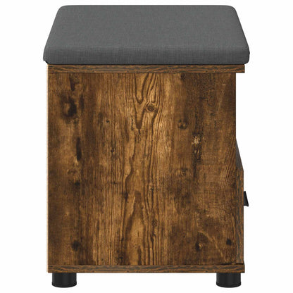 vidaXL Hall Bench Smoked Oak 60 x 38 x 46 cm