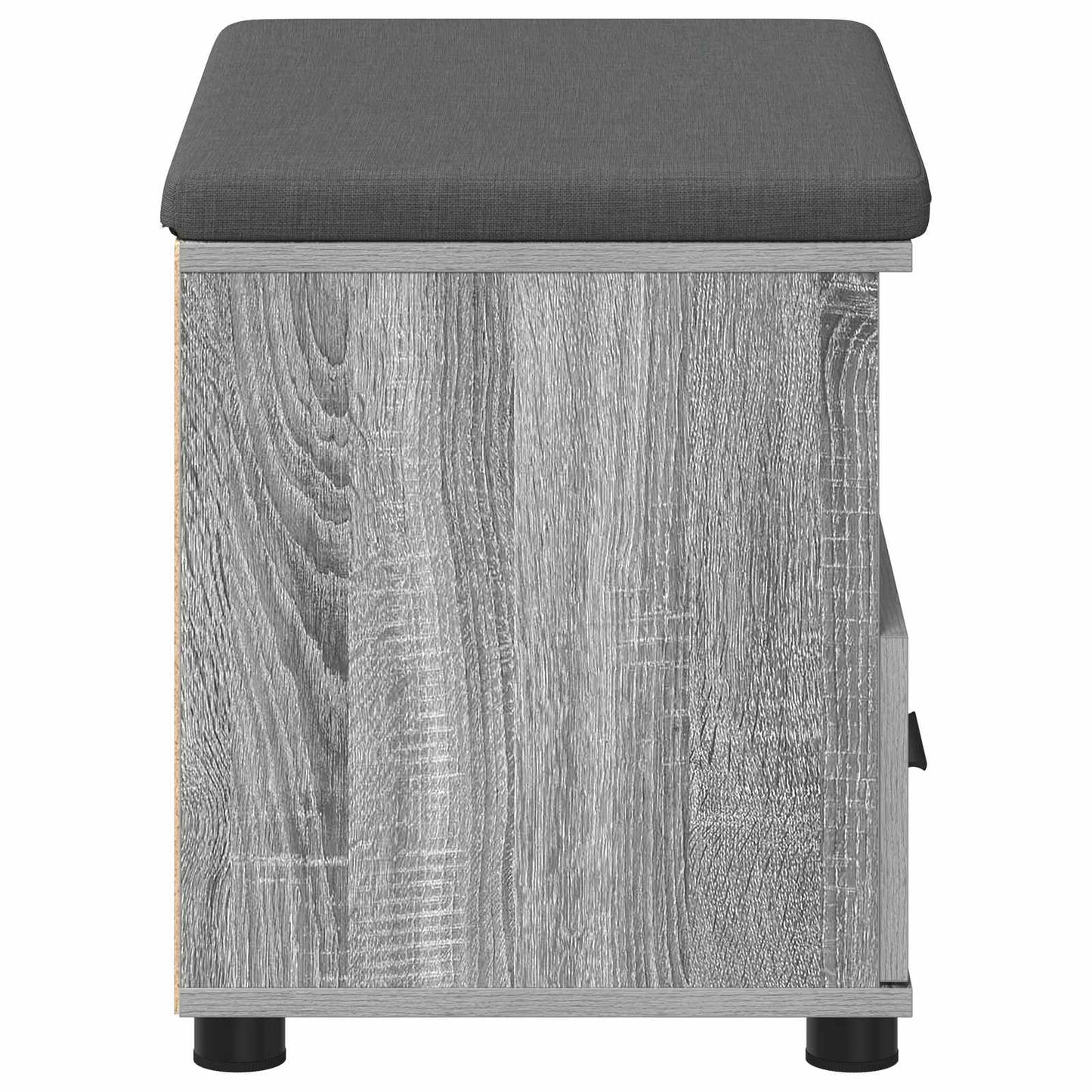vidaXL Hall Bench with Cushion with Drawer Grey Sonoma 60 x 38 x 46 cm
