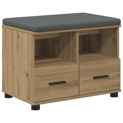 vidaXL Hall Bench Artisan Oak 60 x 38 x 46 cm