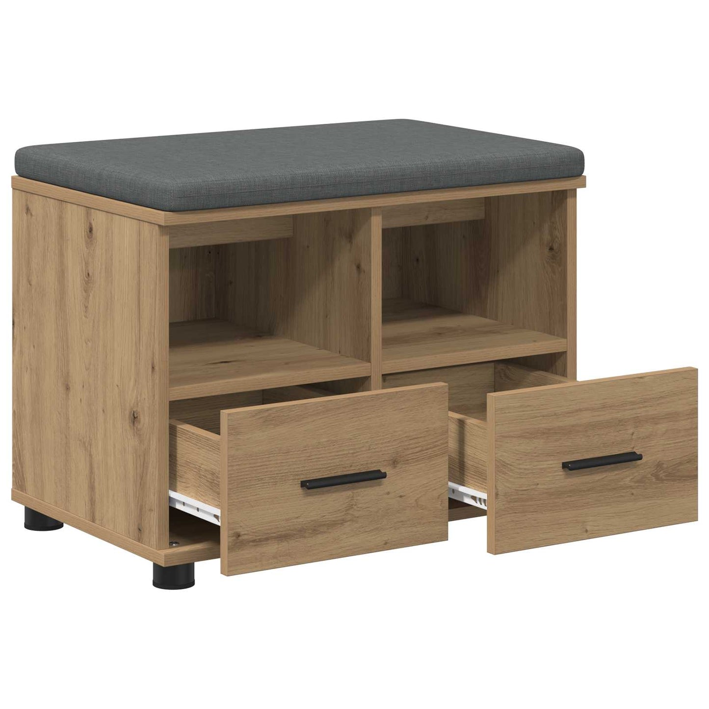 vidaXL Hall Bench Artisan Oak 60 x 38 x 46 cm