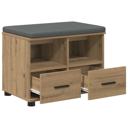 vidaXL Hall Bench Artisan Oak 60 x 38 x 46 cm