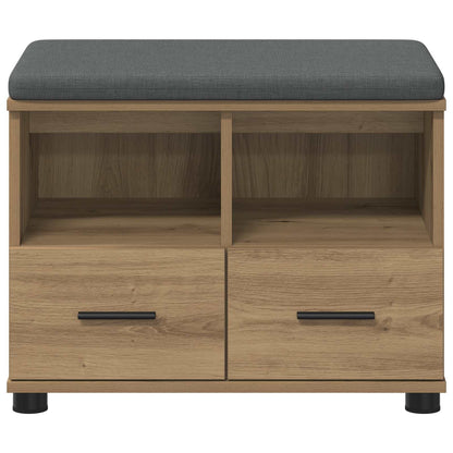 vidaXL Hall Bench Artisan Oak 60 x 38 x 46 cm