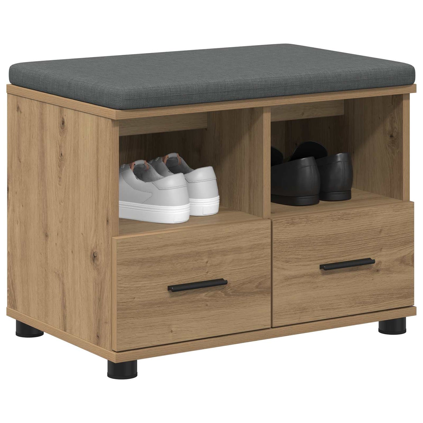 vidaXL Hall Bench Artisan Oak 60 x 38 x 46 cm