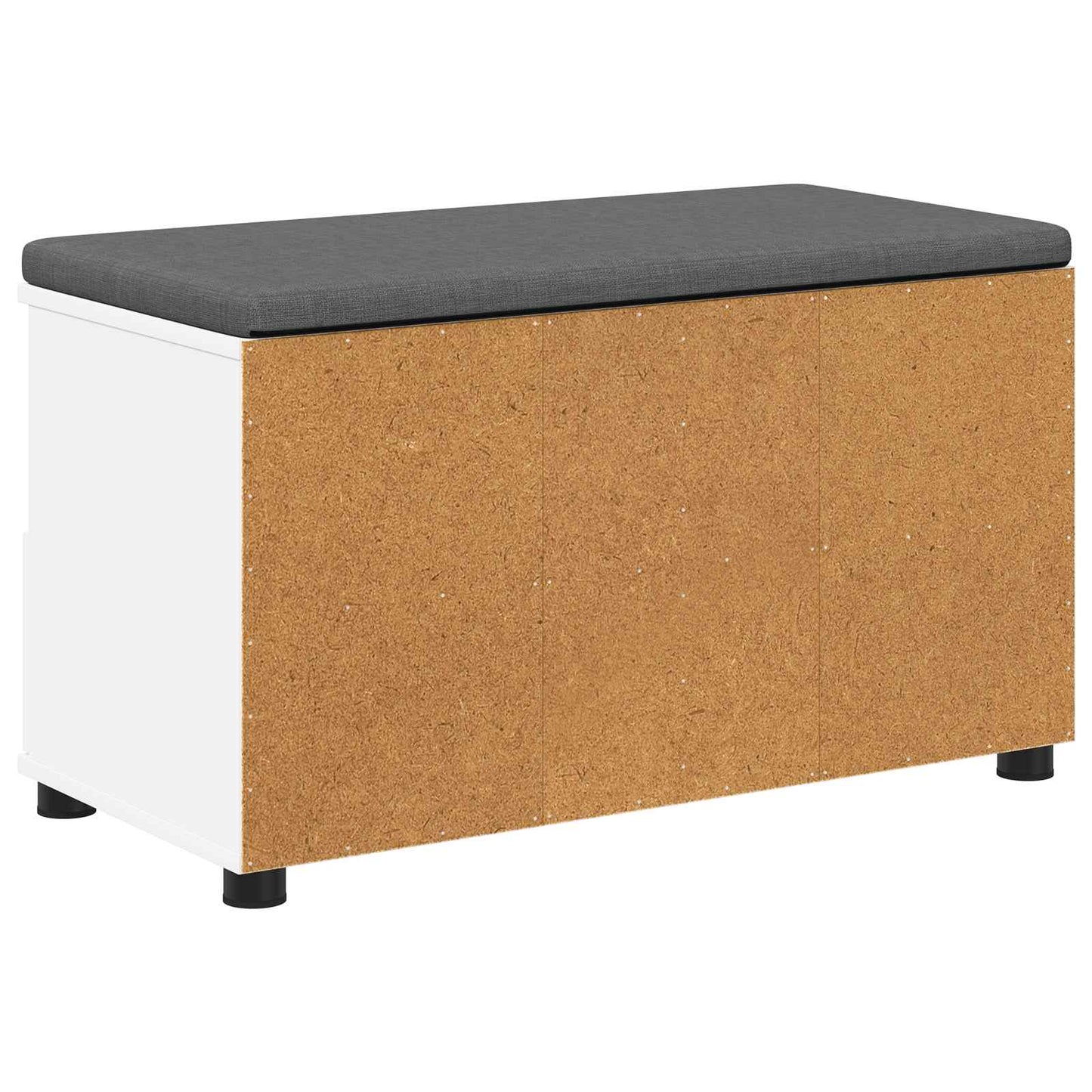 vidaXL Hall Bench White 80 x 38 x 46 cm Engineered Wood and Fabric