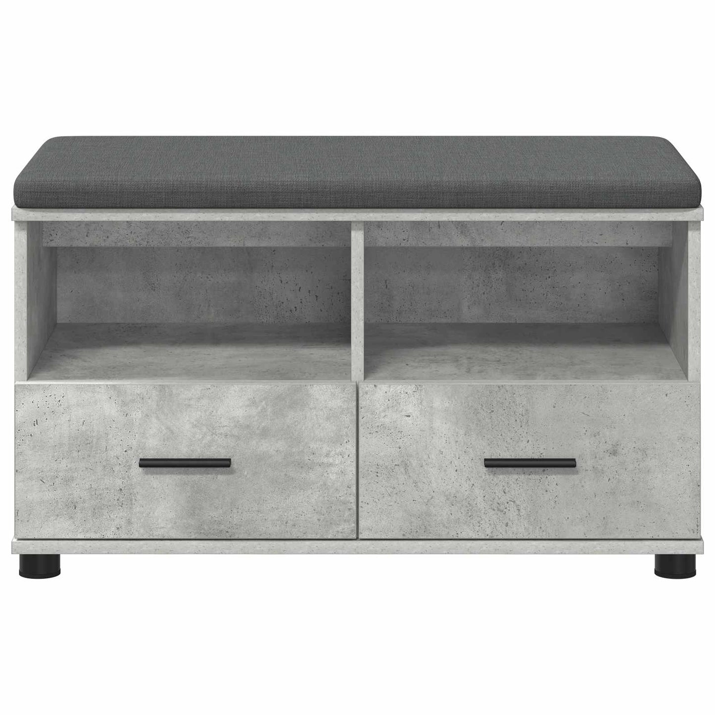 vidaXL Hall Bench with Cushion Concrete Grey 80 x 38 x 46 cm