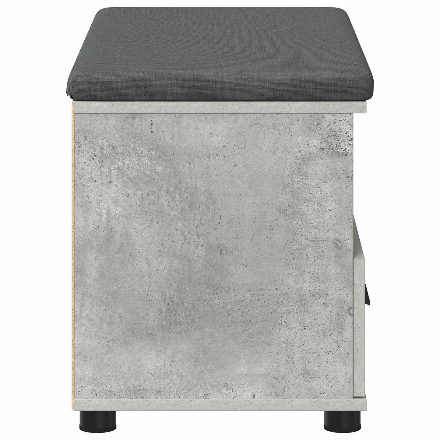 vidaXL Hall Bench with Cushion Concrete Grey 80 x 38 x 46 cm