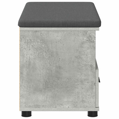vidaXL Hall Bench with Cushion Concrete Grey 80 x 38 x 46 cm