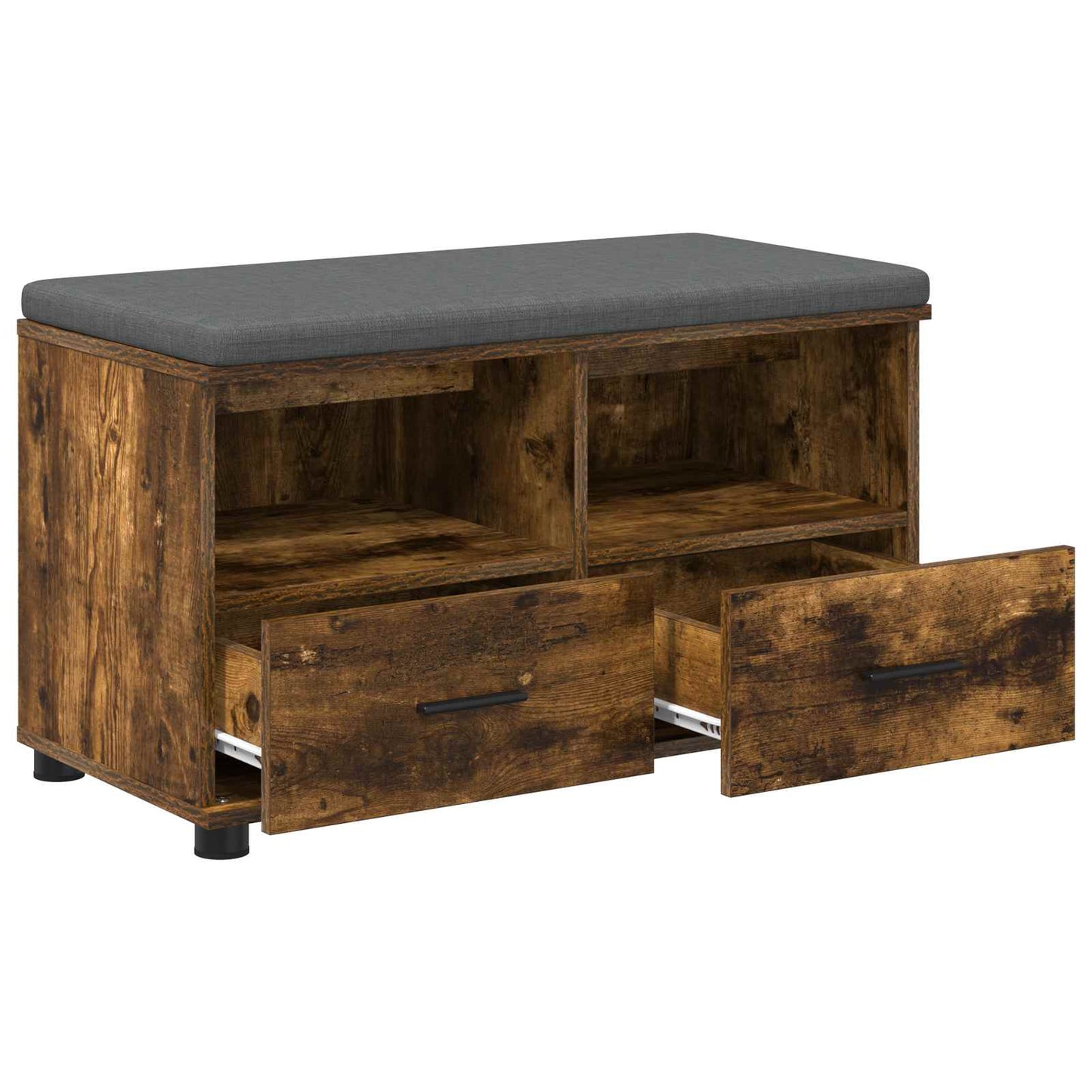 vidaXL Hall Bench Smoked Oak 80 x 38 x 46 cm