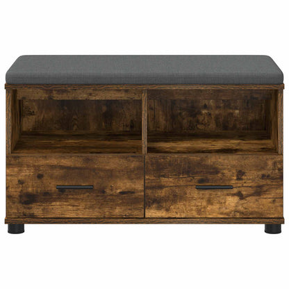 vidaXL Hall Bench Smoked Oak 80 x 38 x 46 cm