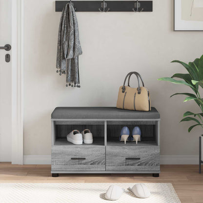 vidaXL Hall Bench Grey Sonoma 80 x 38 x 46 cm