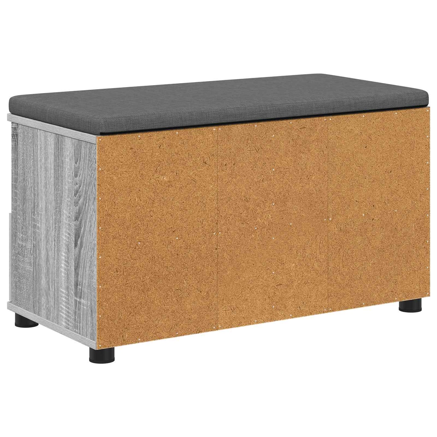 vidaXL Hall Bench with Cushion with Drawer Grey Sonoma 80 x 38 x 46 cm