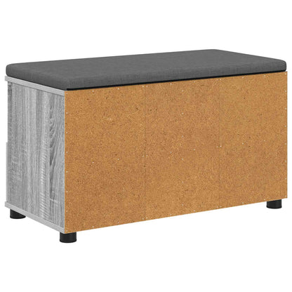 vidaXL Hall Bench with Cushion with Drawer Grey Sonoma 80 x 38 x 46 cm