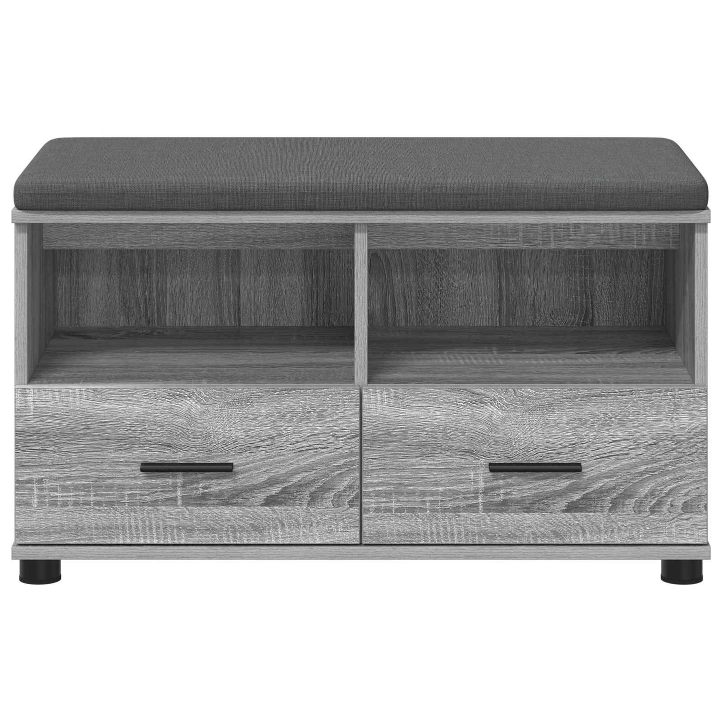 vidaXL Hall Bench with Cushion with Drawer Grey Sonoma 80 x 38 x 46 cm