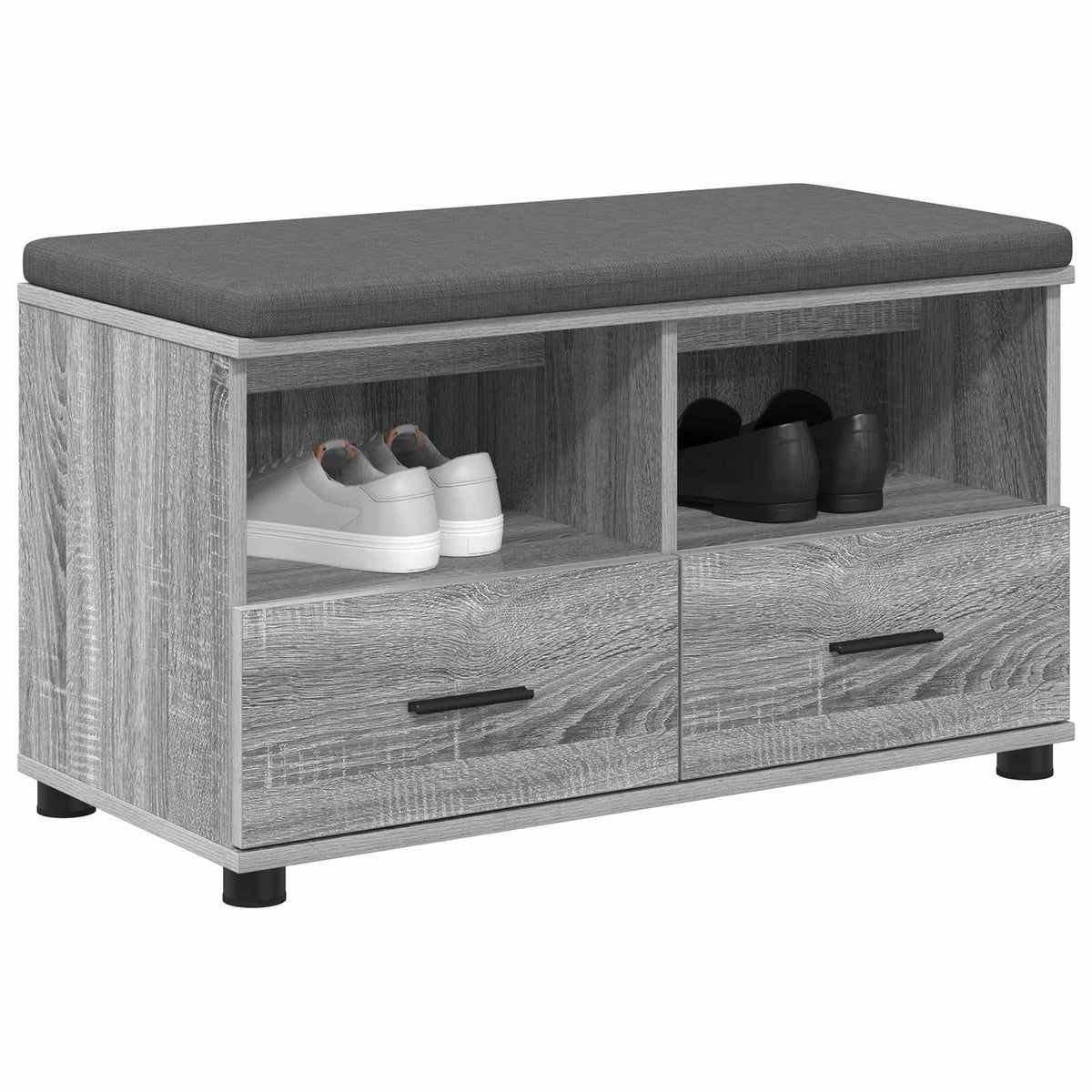 vidaXL Hall Bench Grey Sonoma 80 x 38 x 46 cm