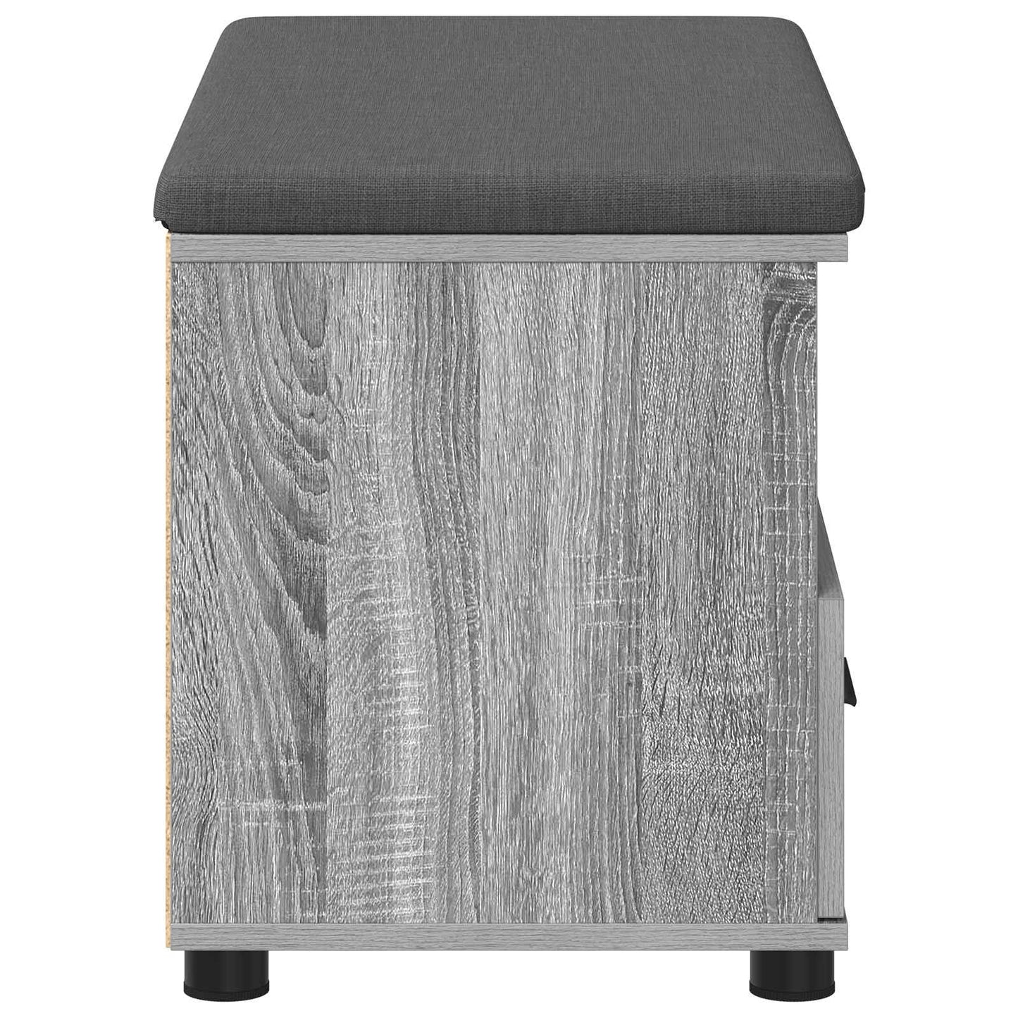 vidaXL Hall Bench with Cushion with Drawer Grey Sonoma 80 x 38 x 46 cm