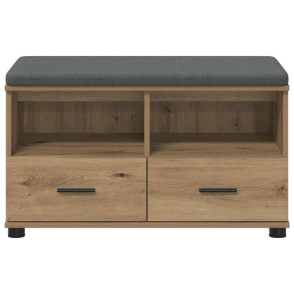 vidaXL Hall Bench Artisan Oak 80 x 38 x 46 cm