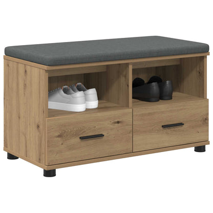 vidaXL Hall Bench Artisan Oak 80 x 38 x 46 cm