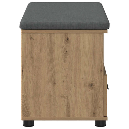 vidaXL Hall Bench Artisan Oak 80 x 38 x 46 cm