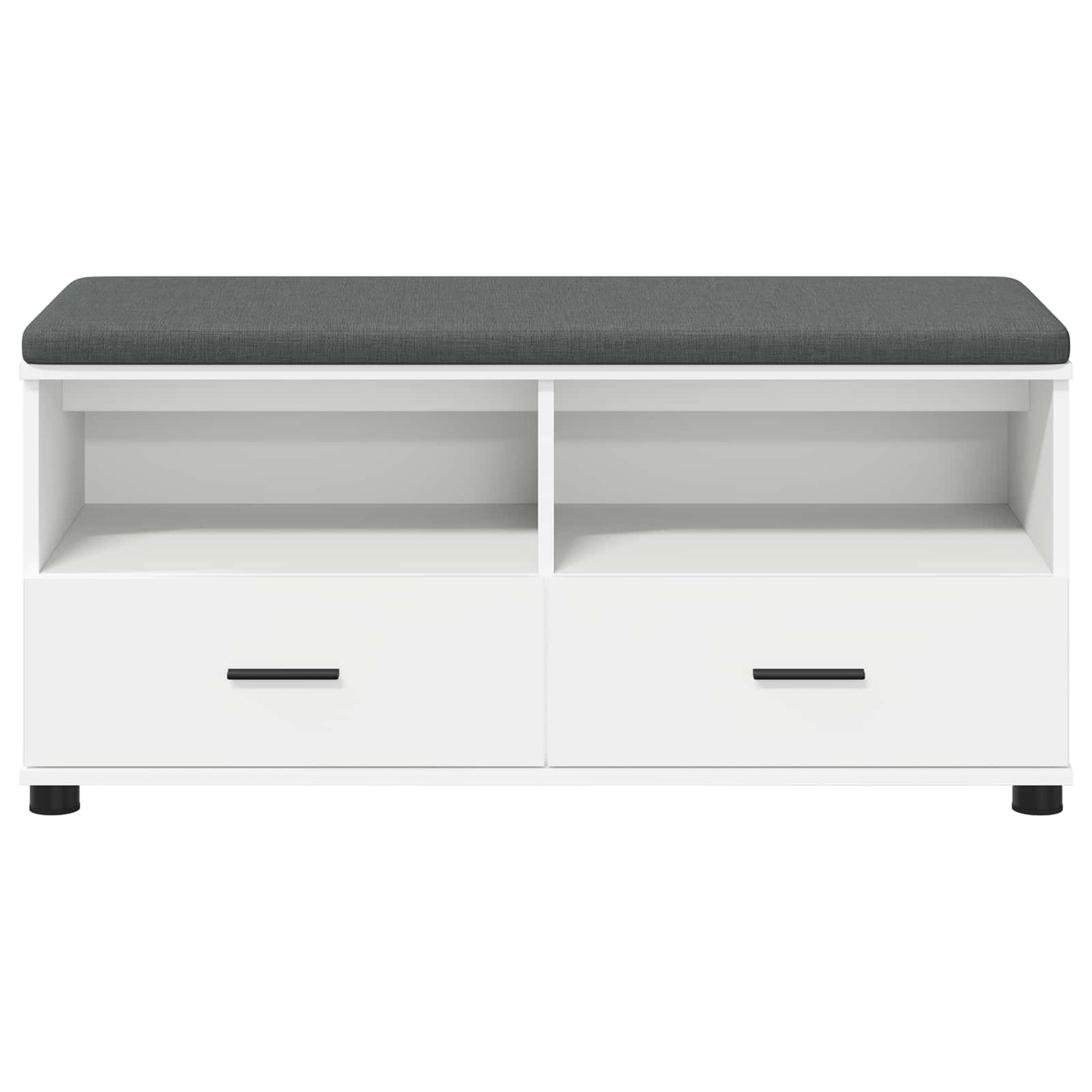 vidaXL Hall Bench White 100 x 38 x 46 cm Engineered Wood and Fabric