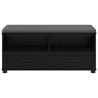 vidaXL Hall Bench Black Oak 100 x 38 x 46 cm