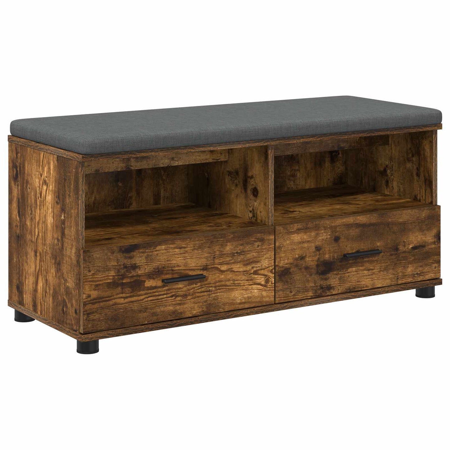 vidaXL Hall Bench Smoked Oak 100 x 38 x 46 cm