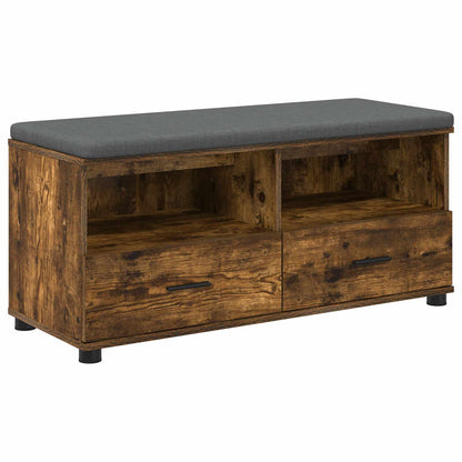 vidaXL Hall Bench Smoked Oak 100 x 38 x 46 cm