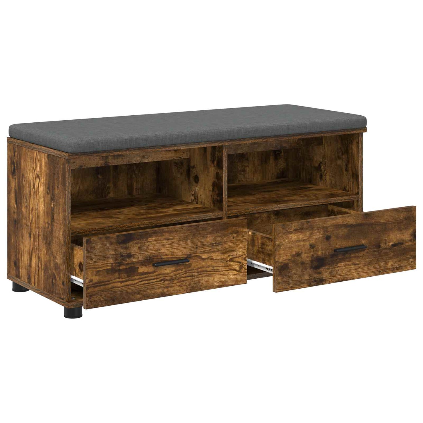 vidaXL Hall Bench Smoked Oak 100 x 38 x 46 cm