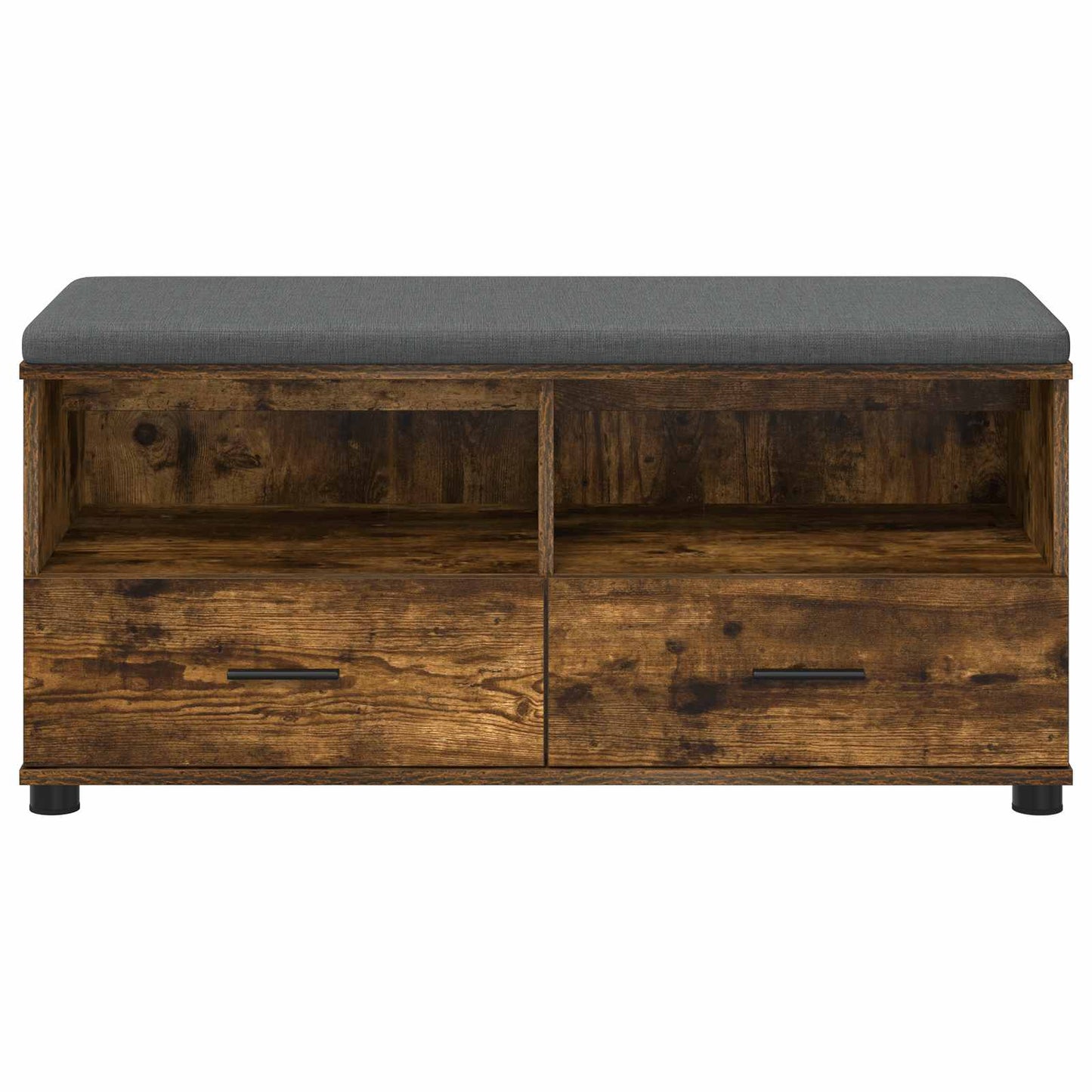 vidaXL Hall Bench Smoked Oak 100 x 38 x 46 cm