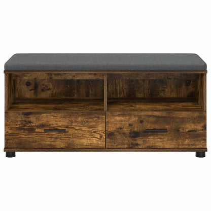 vidaXL Hall Bench Smoked Oak 100 x 38 x 46 cm