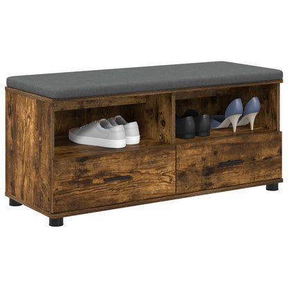 vidaXL Hall Bench Smoked Oak 100 x 38 x 46 cm