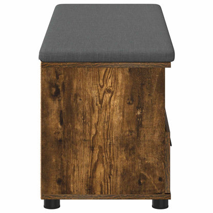 vidaXL Hall Bench Smoked Oak 100 x 38 x 46 cm