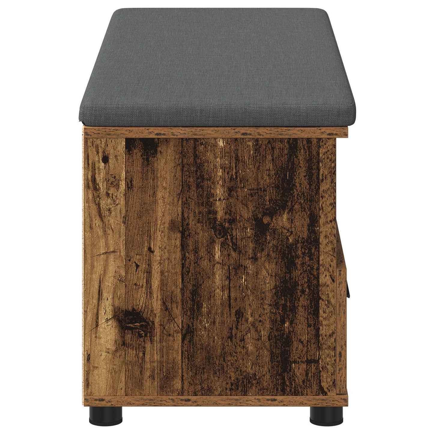 vidaXL Hall Bench Old Wood 100 x 38 x 46 cm Engineered Wood and Fabric