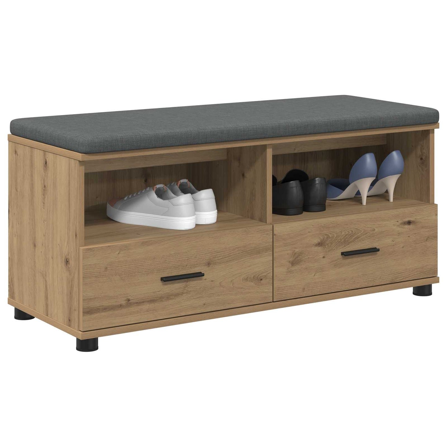vidaXL Hall Bench Artisan Oak 100 x 38 x 46 cm