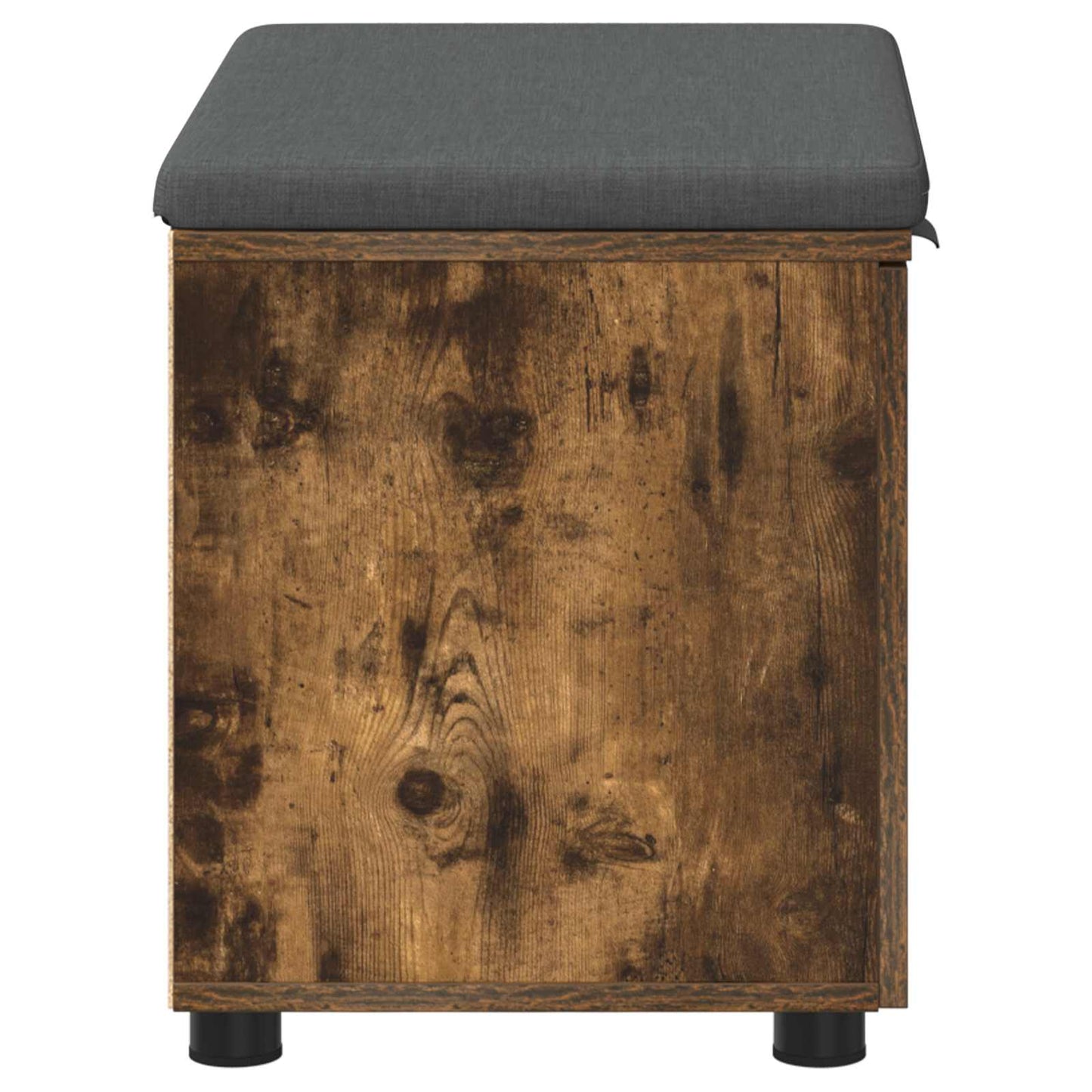vidaXL Hall Bench with Cushion with Shelf Smoked Oak 60 x 38 x 46 cm