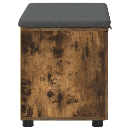 vidaXL Hall Bench with Cushion with Shelf Smoked Oak 60 x 38 x 46 cm