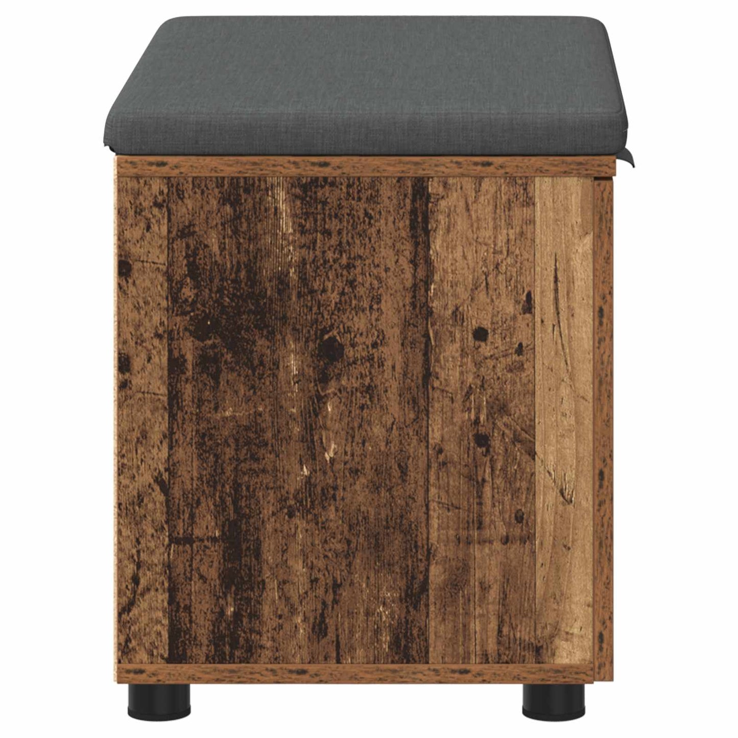 vidaXL Hall Bench Old Wood 60 x 38 x 46 cm Engineered Wood and Fabric