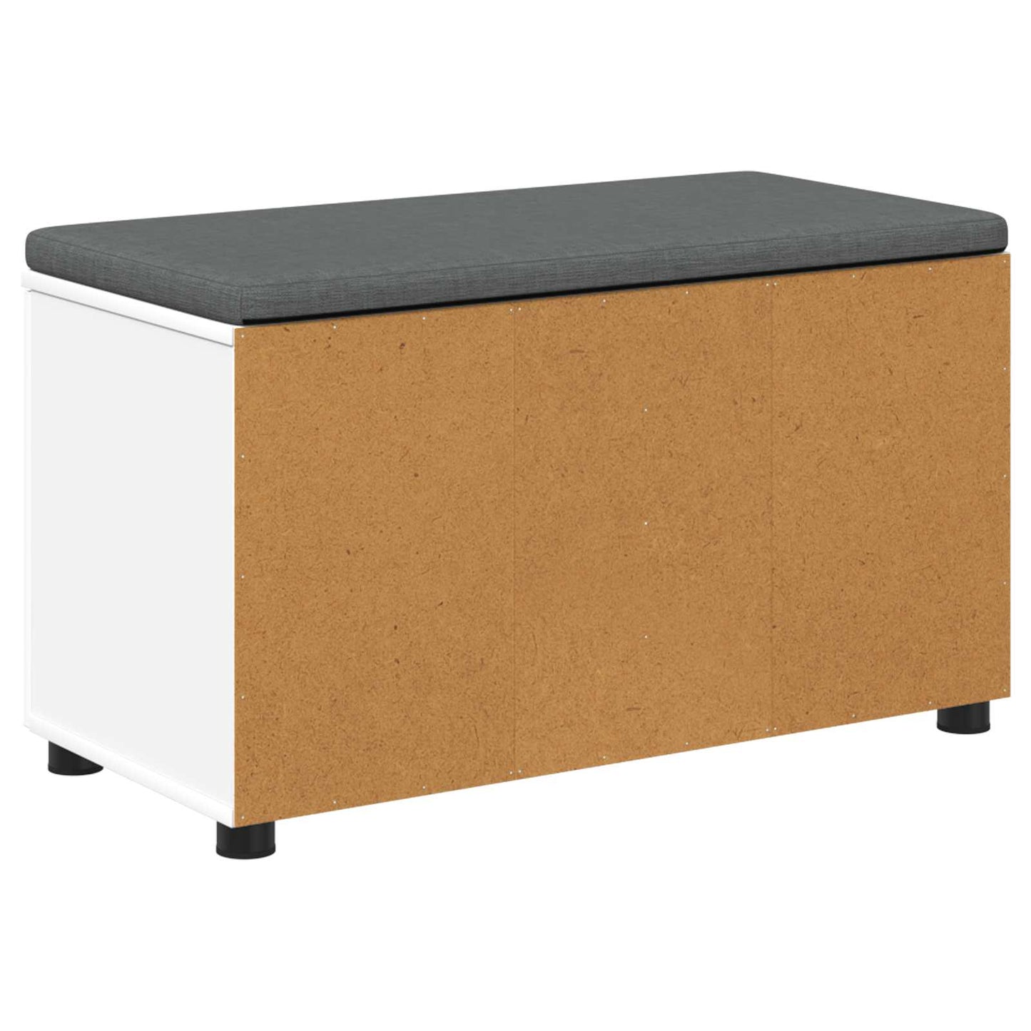vidaXL Hall Bench White 80 x 38 x 46 cm Engineered Wood and Fabric